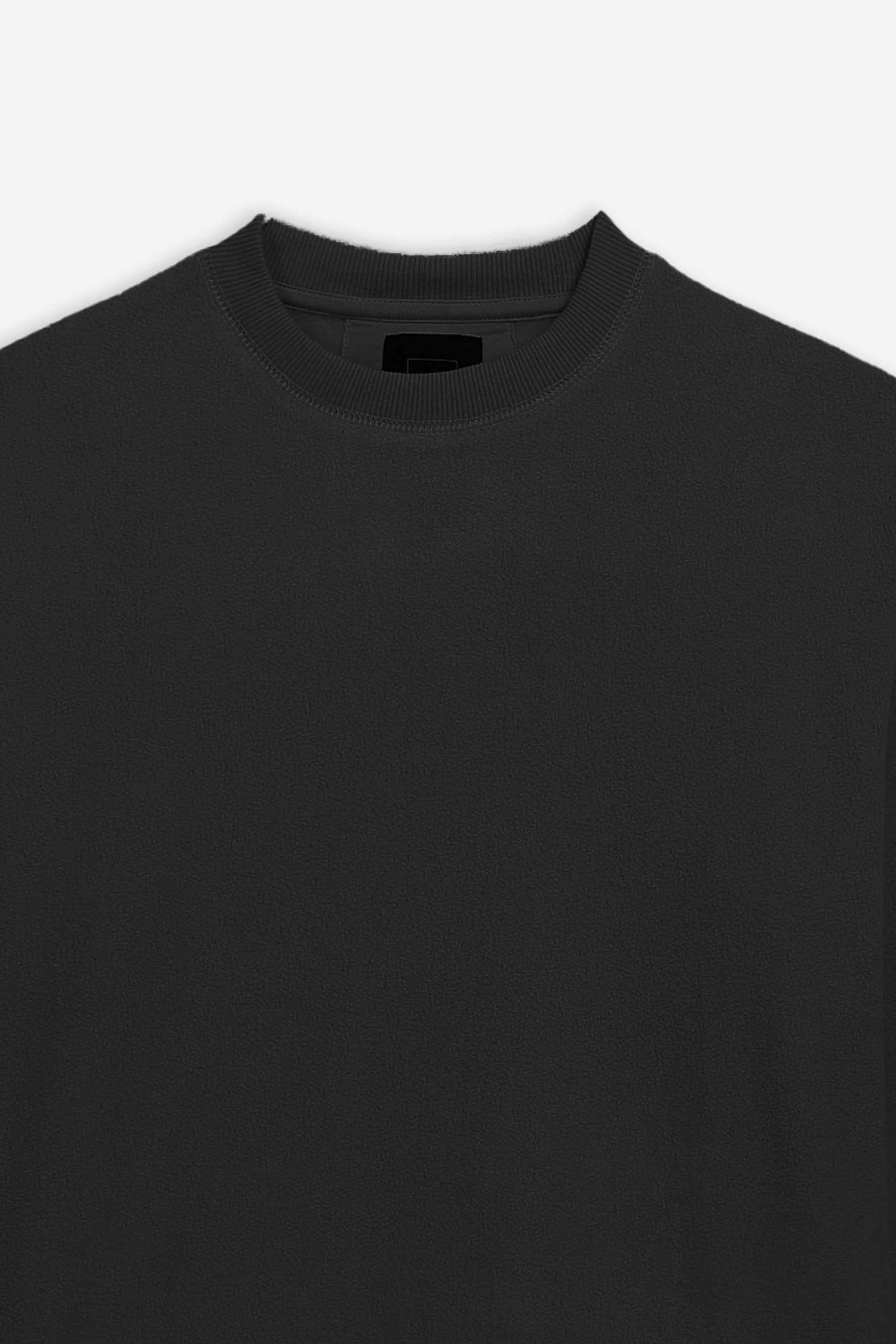 FELPA GIROCOLLO IN PILE NERO - Sonnybono