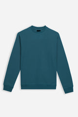 FELPA GIROCOLLO IN PILE PETROLIO