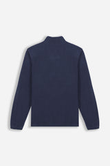 FELPA MEZZA ZIP IN PILE BLEU - Sonnybono