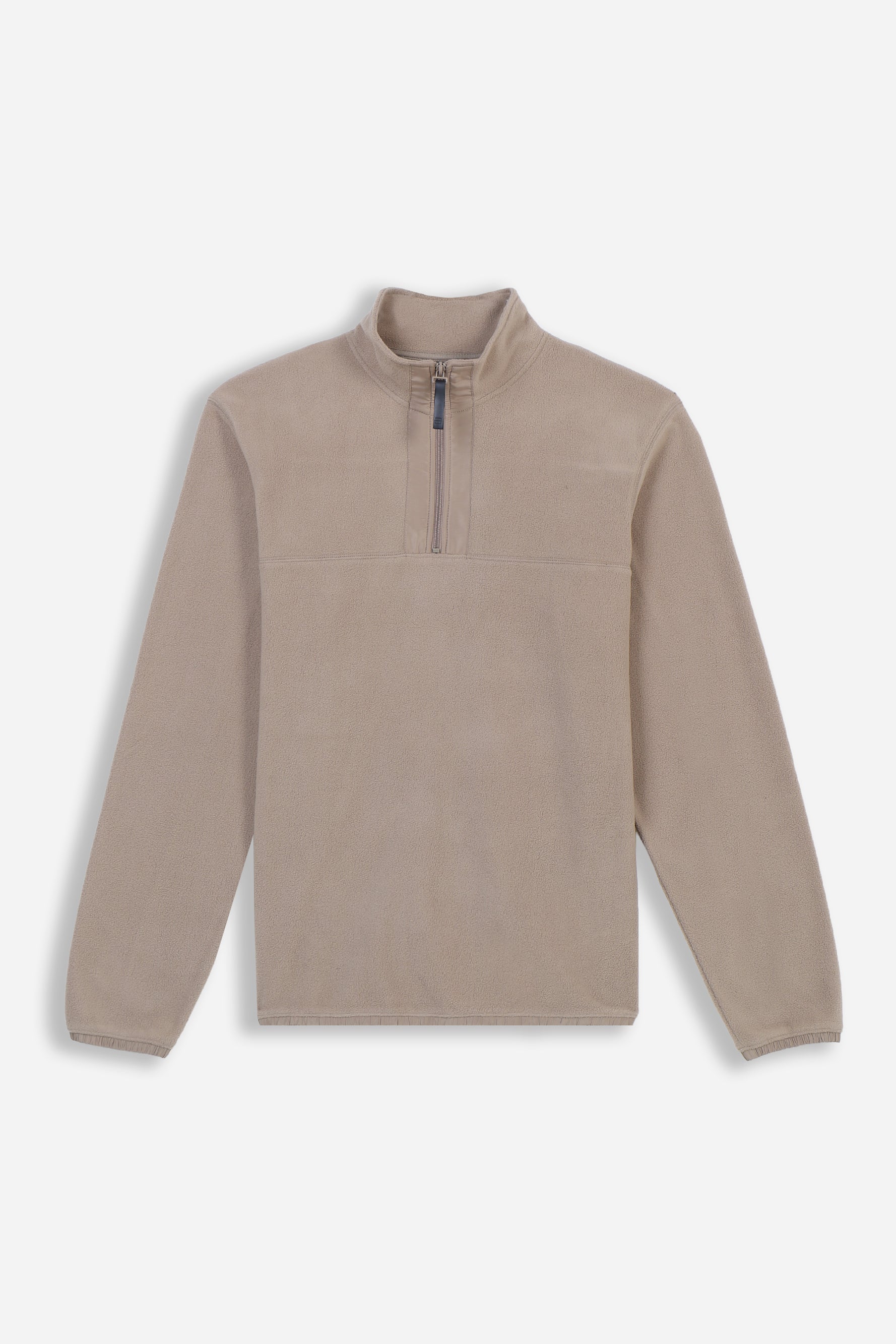 FELPA MEZZA ZIP IN PILE TORTORA - Sonnybono