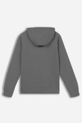 FELPA CON CAPPUCCIO E TASCHE GRIGIO SCURO