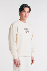 FELPA GIROCOLLO ACID WASH BEIGE CHIARO