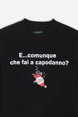 FELPA NATALIZIA IN PILE F NERO