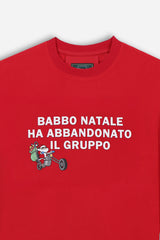 FELPA NATALIZIA IN PILE ROSSO