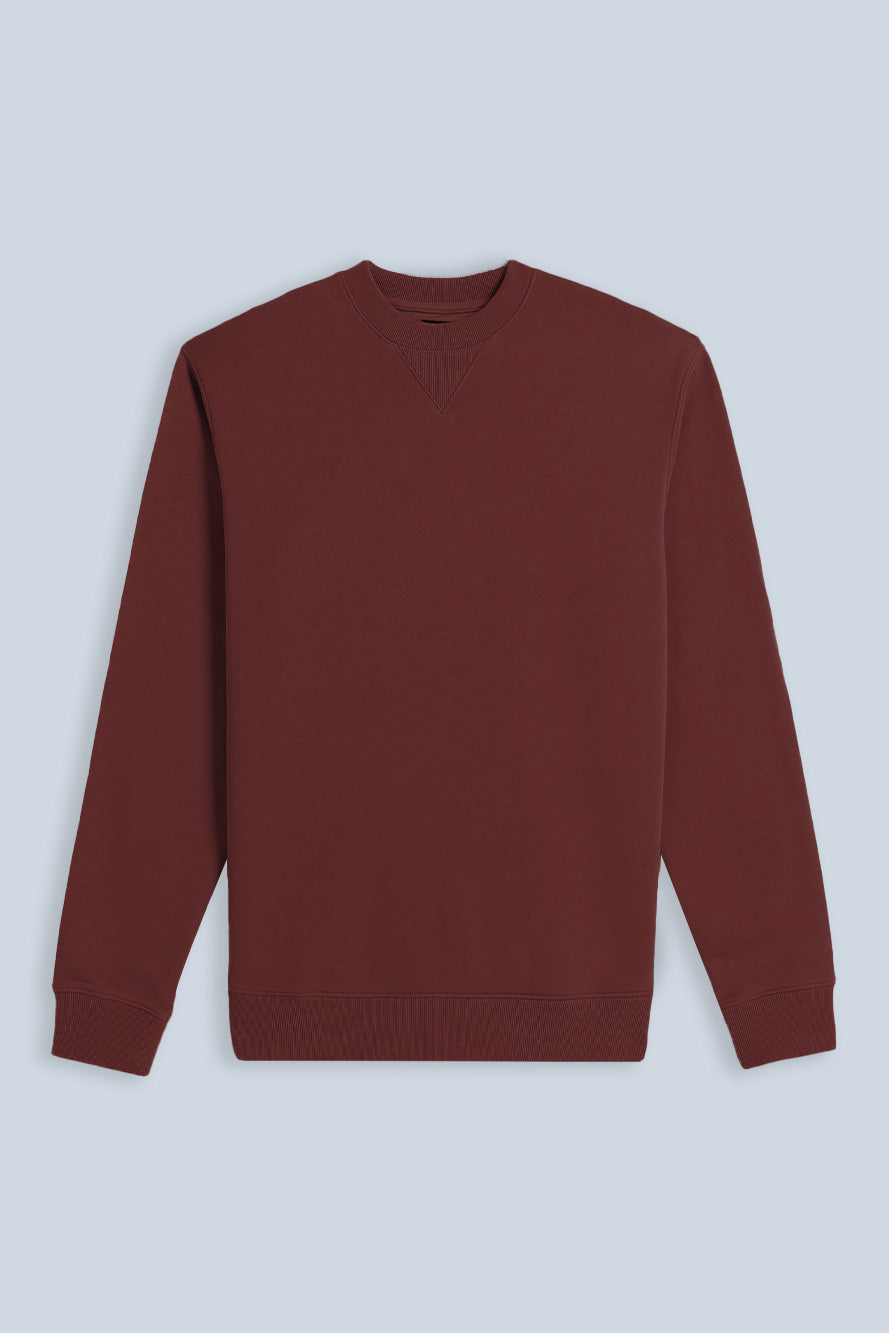 FELPA GIROCOLLO BASIC BORDEAUX