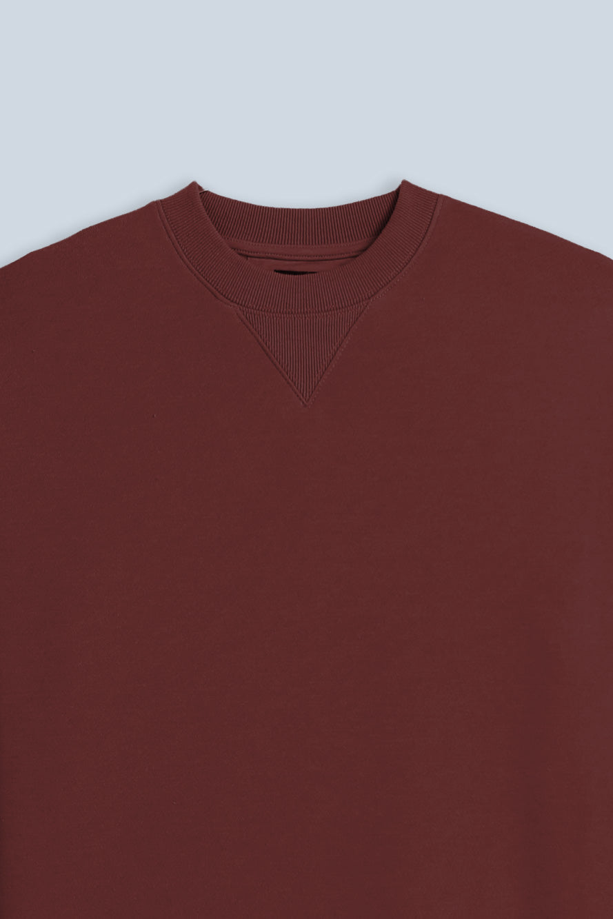 FELPA GIROCOLLO BASIC BORDEAUX