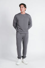 FELPA GIROCOLLO BASIC GRIGIO SCURO