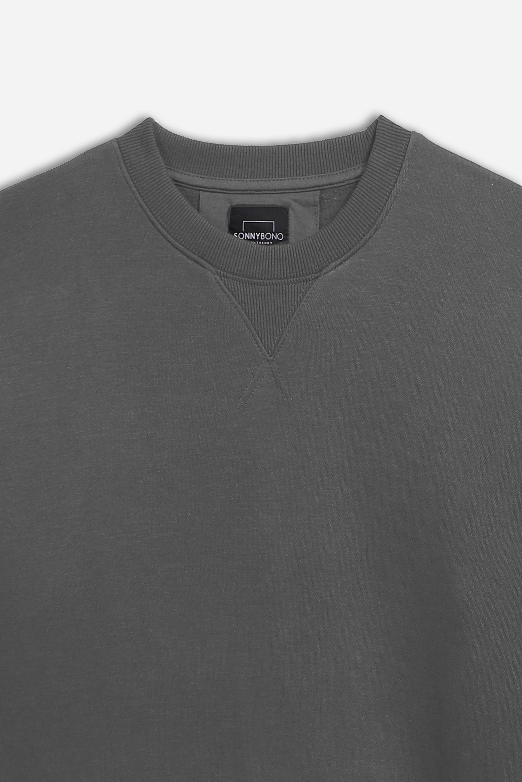 FELPA GIROCOLLO BASIC GRIGIO SCURO