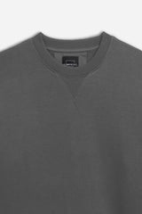 FELPA GIROCOLLO BASIC GRIGIO SCURO