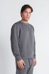 FELPA GIROCOLLO BASIC GRIGIO SCURO