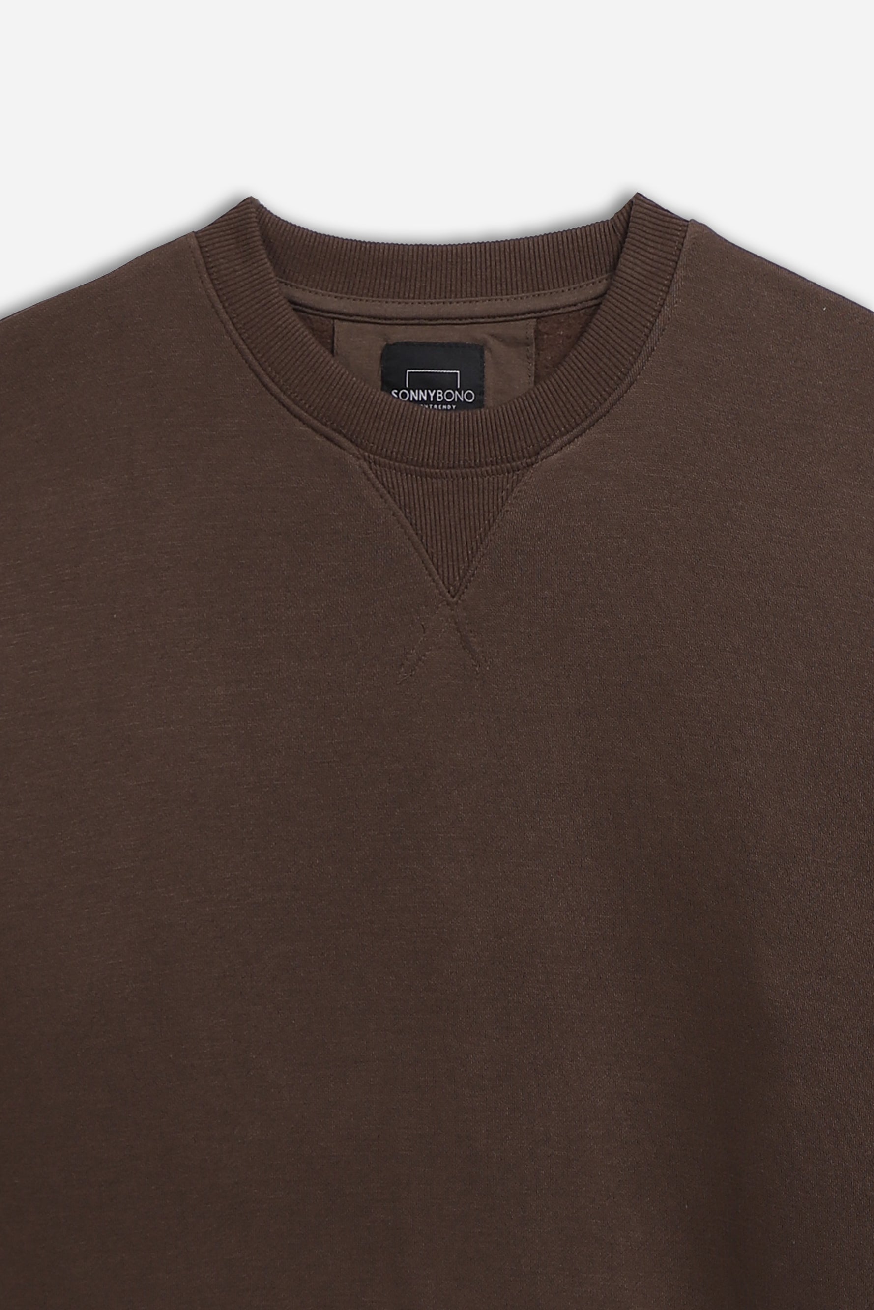FELPA GIROCOLLO BASIC MARRONE