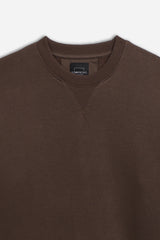FELPA GIROCOLLO BASIC MARRONE