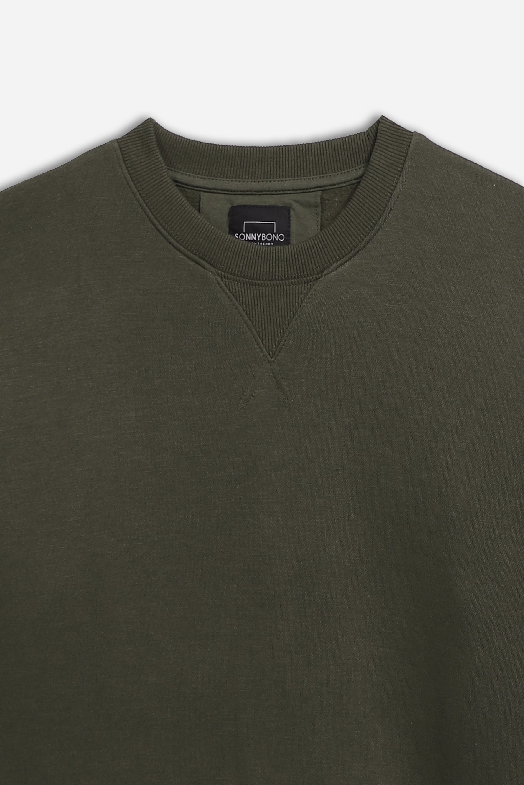 FELPA GIROCOLLO BASIC VERDE MILITARE