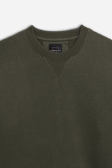 FELPA GIROCOLLO BASIC VERDE MILITARE