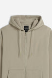 FELPA FULL ZIP CON CAPPUCCIO BASIC TORTORA - Sonnybono