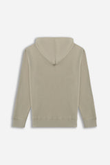 FELPA FULL ZIP CON CAPPUCCIO BASIC TORTORA