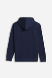 FELPA FULL ZIP CON CAPPUCCIO BASIC BLEU - Sonnybono