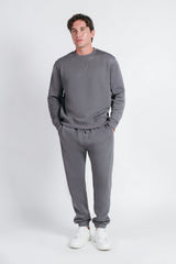 PANTALONE JOGGER DA TUTA GRIGIO SCURO