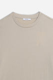 T-SHIRT CON LOGO STAMPATO BEIGE