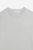 T-SHIRT CON LOGO STAMPATO GRIGIO CHIARO