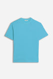 T-SHIRT CON LOGO STAMPATO TURCHESE