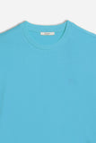 T-SHIRT CON LOGO STAMPATO TURCHESE