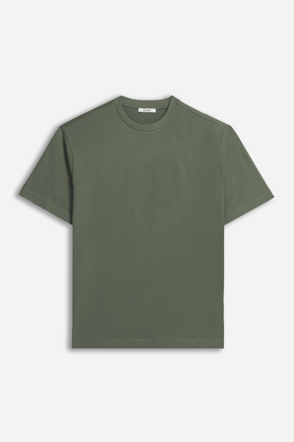 T-SHIRT CON LOGO STAMPATO VERDE MILITARE - Sonnybono