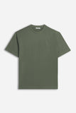 T-SHIRT CON LOGO STAMPATO VERDE MILITARE
