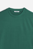 T-SHIRT CON LOGO STAMPATO VERDE BOSCO