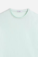 T-SHIRT GIROCOLLO BASIC VERDE ACQUA