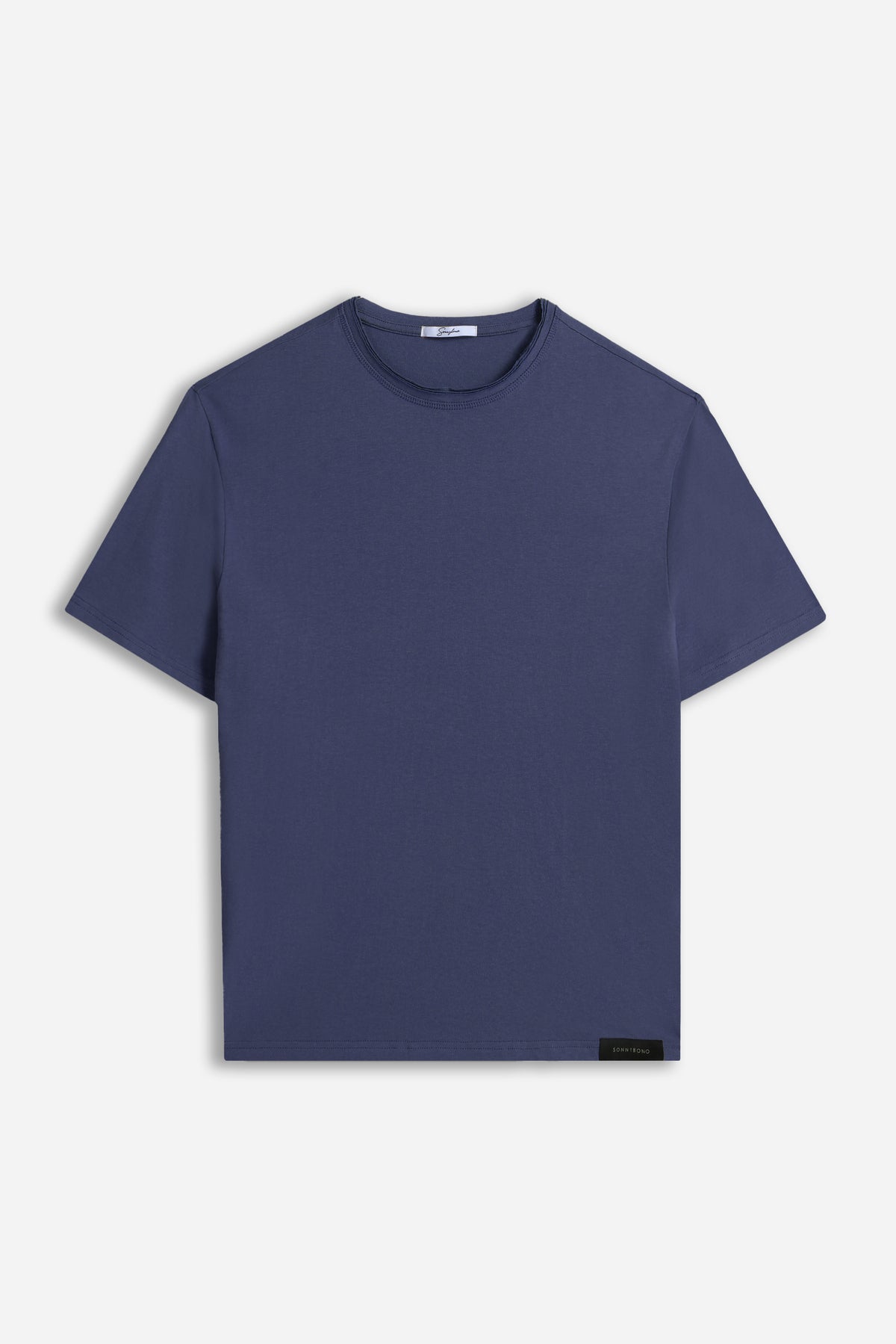 T-SHIRT GIROCOLLO BASIC INDACO
