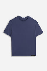 T-SHIRT GIROCOLLO BASIC INDACO