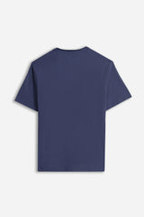 T-SHIRT GIROCOLLO BASIC INDACO