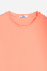 T-SHIRT GIROCOLLO BASIC SALMONE
