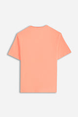 T-SHIRT GIROCOLLO BASIC SALMONE