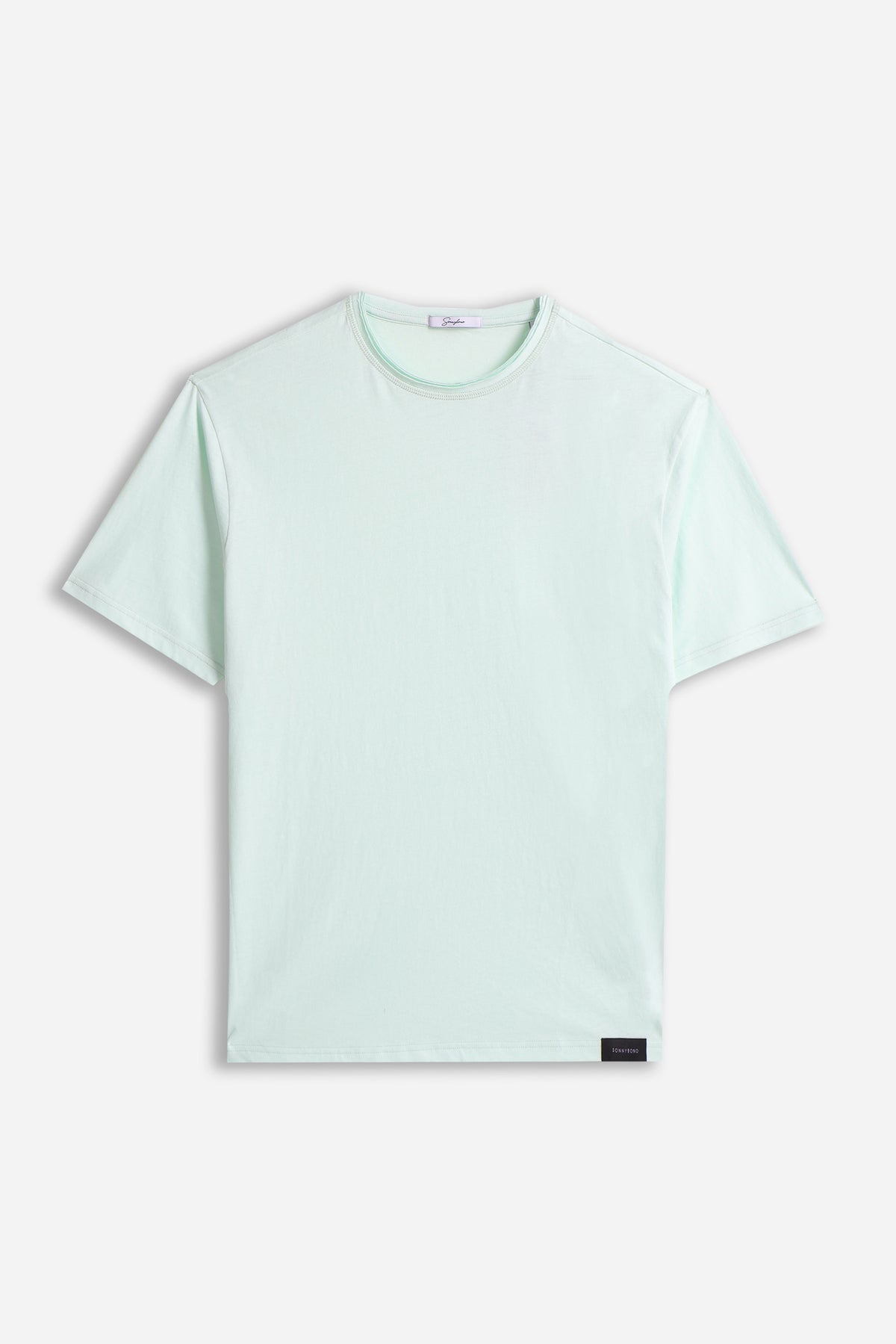 T-SHIRT GIROCOLLO BASIC VERDE ACQUA