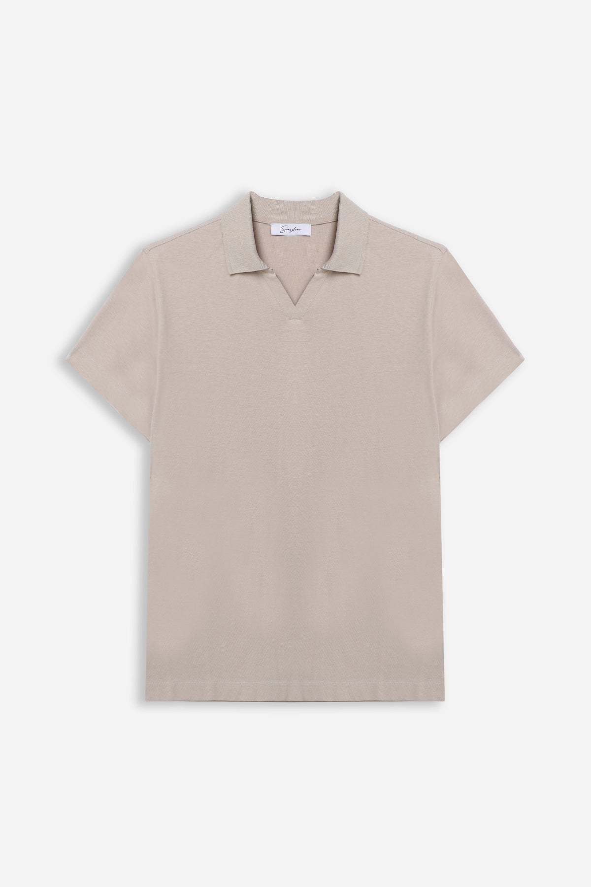 POLO COLLO DERBY IN COSTINA BEIGE - Sonnybono