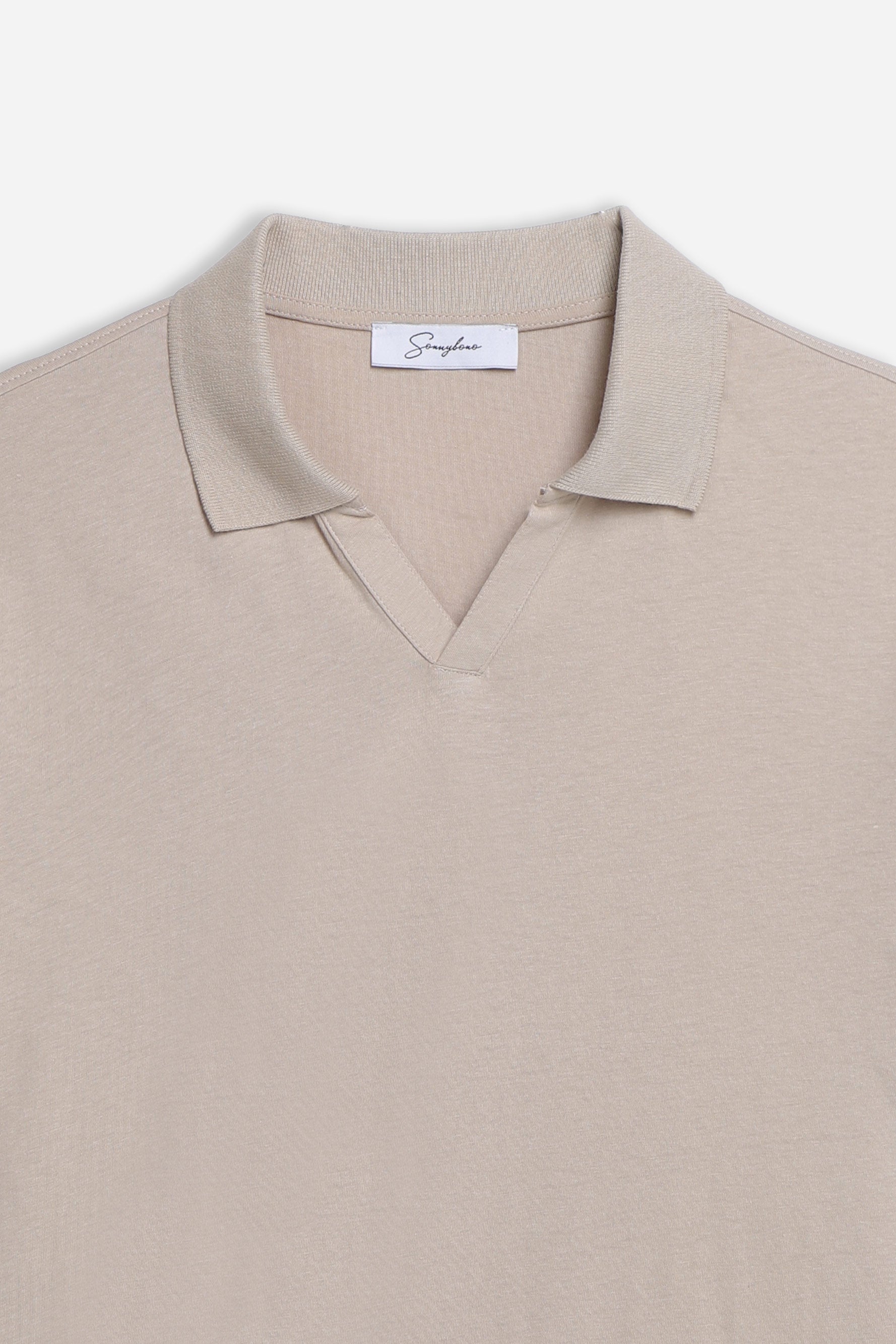 POLO COLLO DERBY IN COSTINA BEIGE - Sonnybono