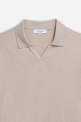 POLO COLLO DERBY IN COSTINA BEIGE - Sonnybono
