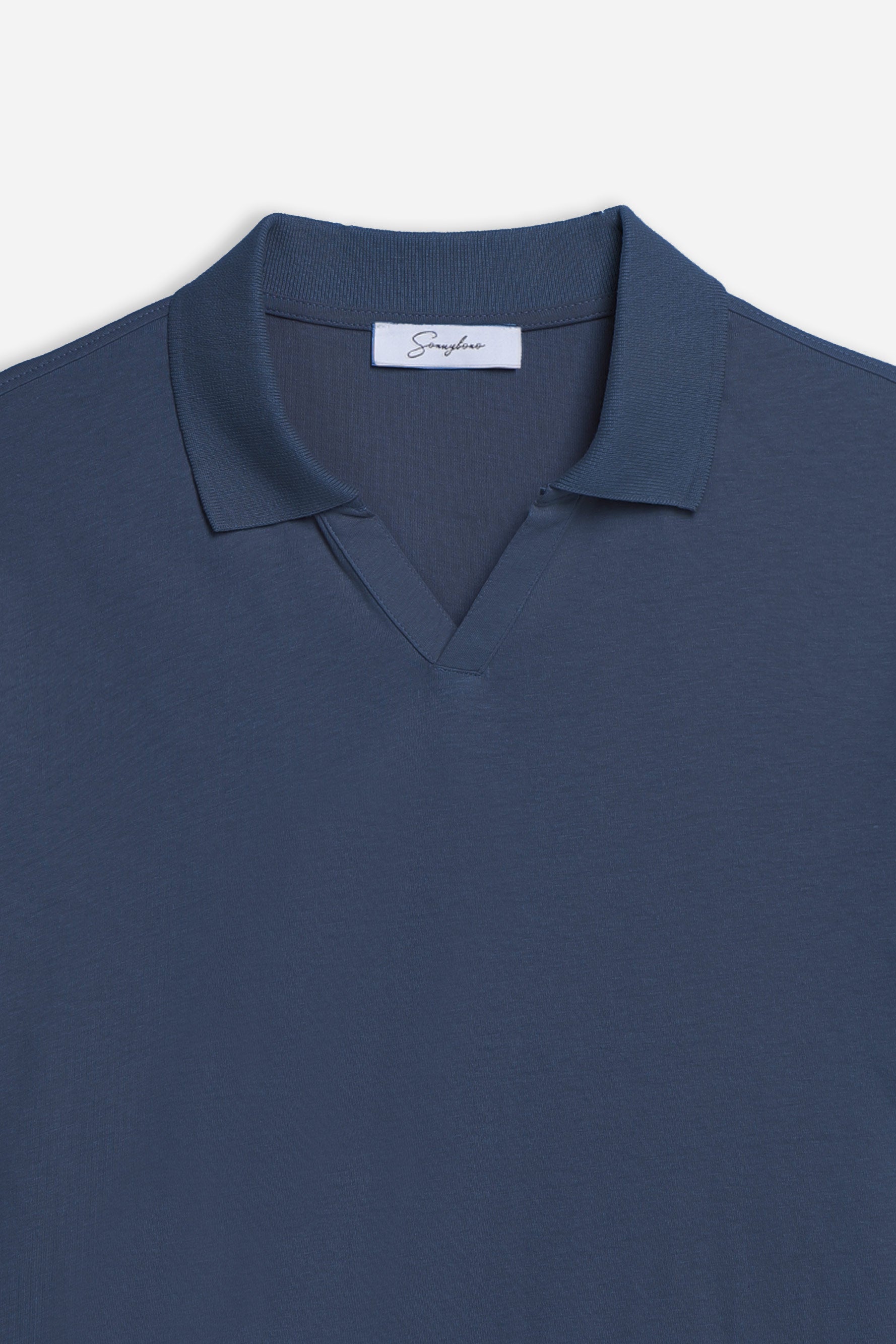 POLO COLLO DERBY IN COSTINA DENIM - Sonnybono