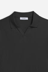 POLO COLLO DERBY IN COSTINA NERO - Sonnybono