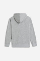 FELPA FULL ZIP CON CAPPUCCIO BASIC CHIARO CHIARO