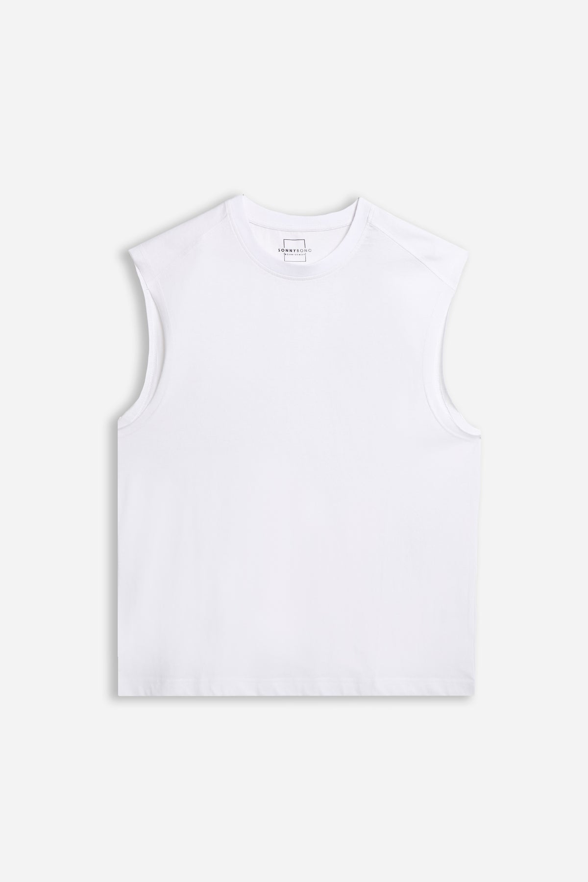 T-SHIRT SMANICATA IN JERSEY BIANCO