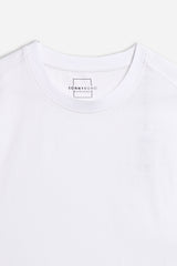 T-SHIRT SMANICATA IN JERSEY BIANCO