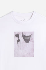 T-SHIRT GIROCOLLO CON STAMPA BORDEAUX