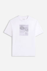 T-SHIRT GIROCOLLO CON STAMPA NERO