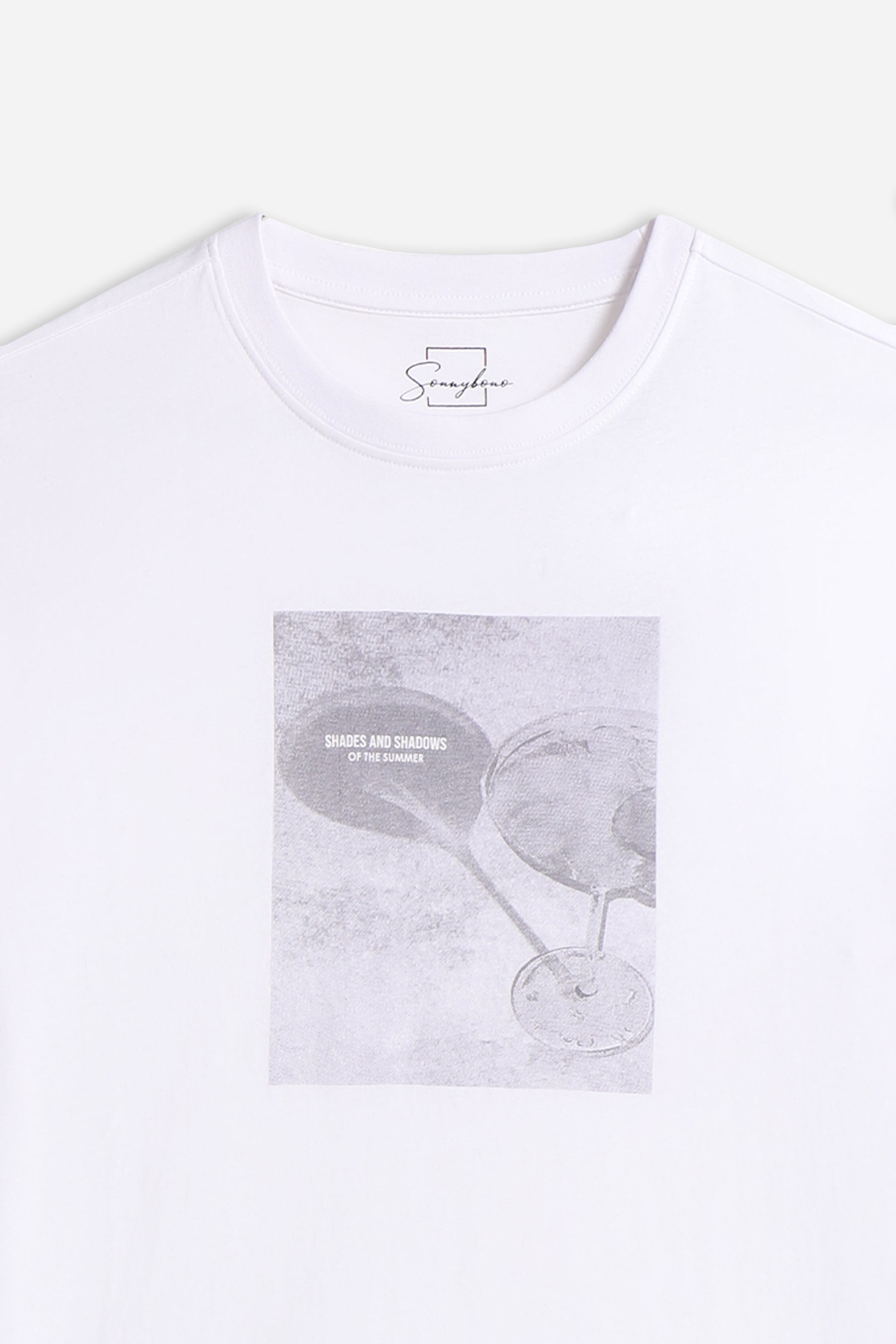 T-SHIRT GIROCOLLO CON STAMPA NERO