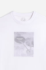 T-SHIRT GIROCOLLO CON STAMPA NERO