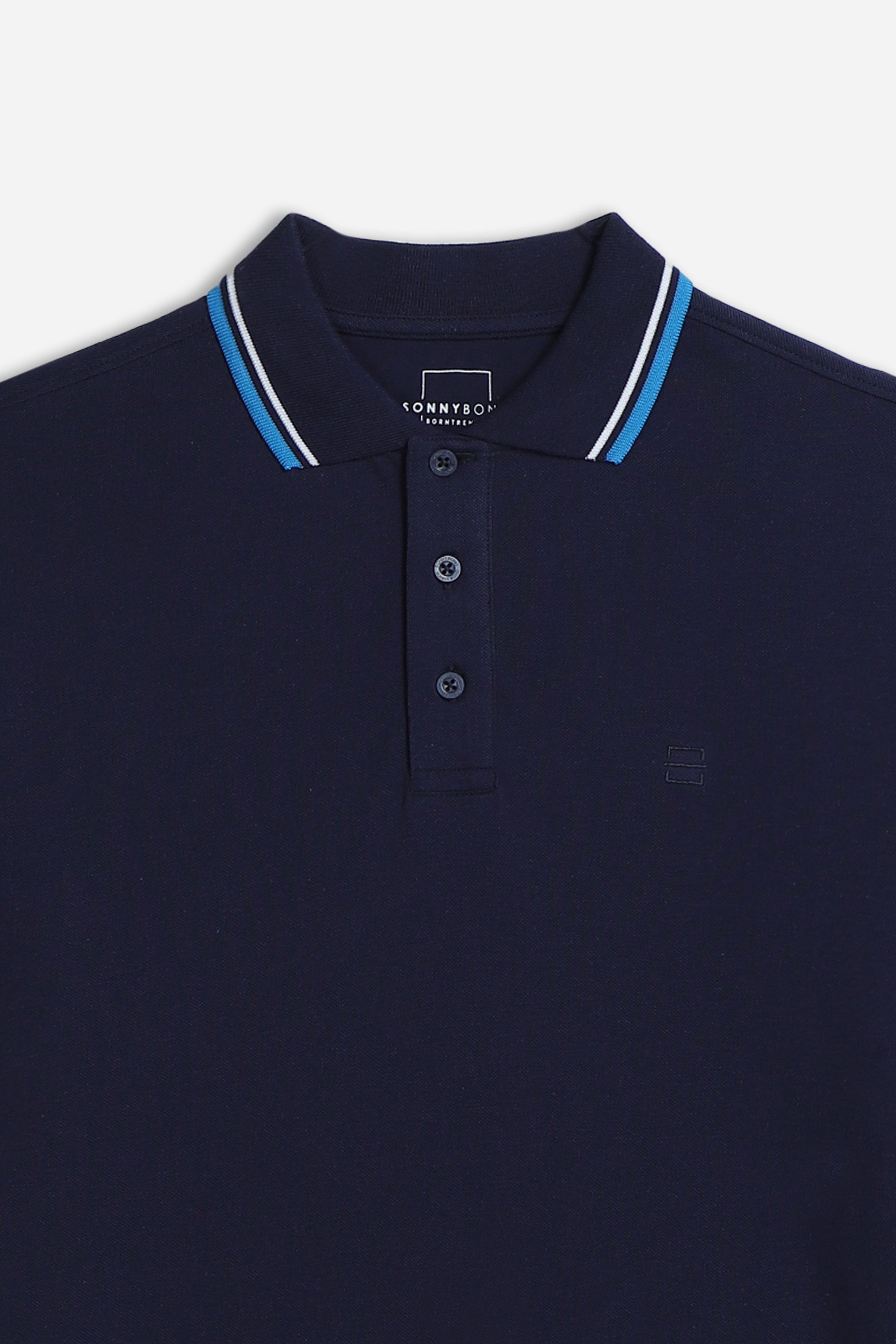 POLO IN PIQUET BASIC BLEU