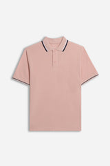 POLO IN PIQUET BASIC ROSA PESCO